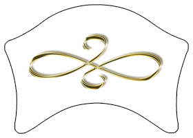 DABAN-601-GD-WT Gold Scroll White